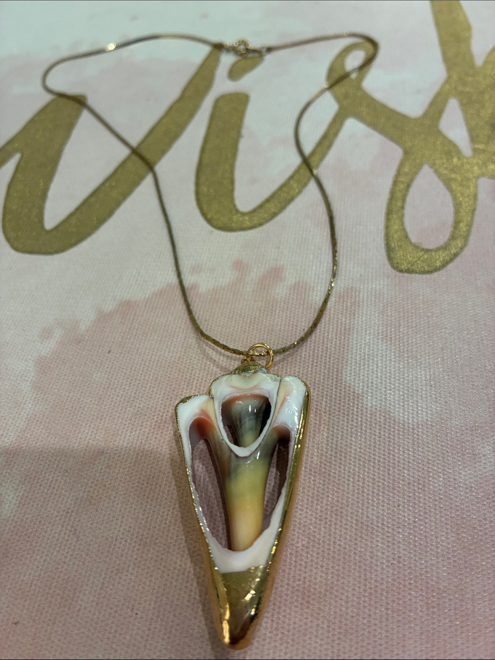 Gold-Tone Multicolor Shell Pendant Necklace - Women Jewelry